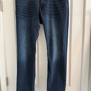 Men's Straight Fit Jeans in Deep Blue